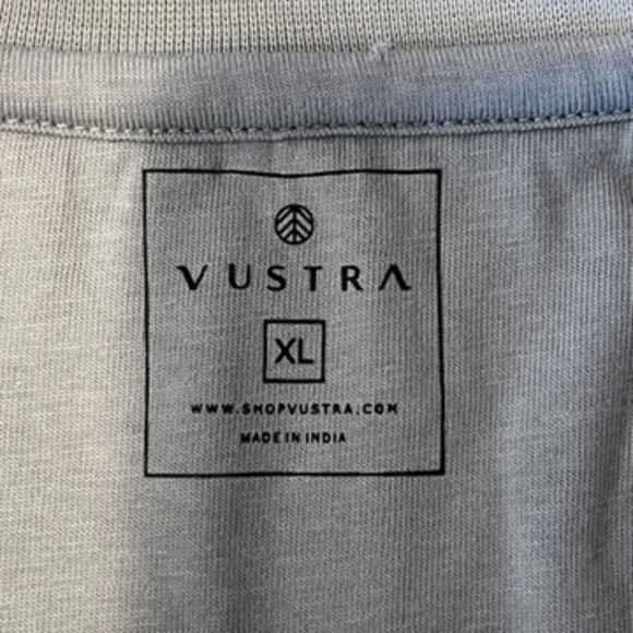Vustra Light Grey Henley Men's XL Organic Cotton Long Sleeves NEW NWT - Picture 3 of 8